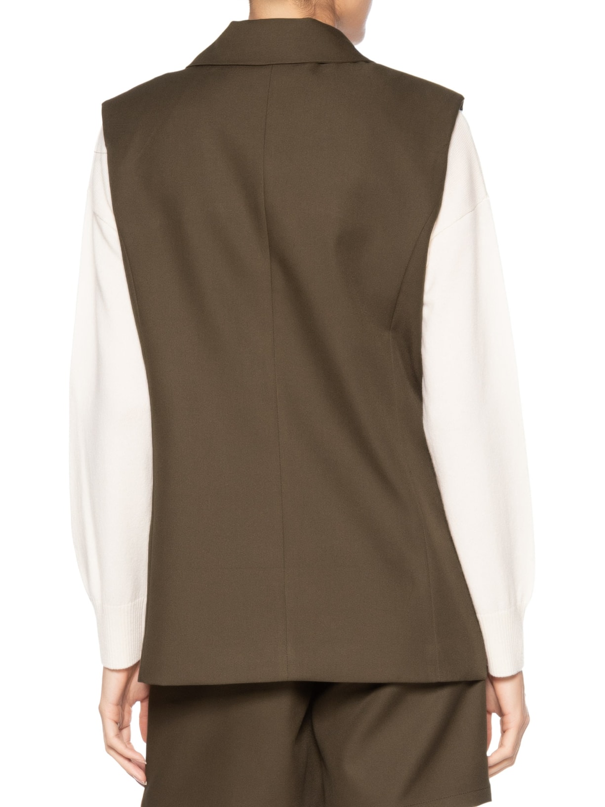 Colete Feminino Alongado Marrom Basiq