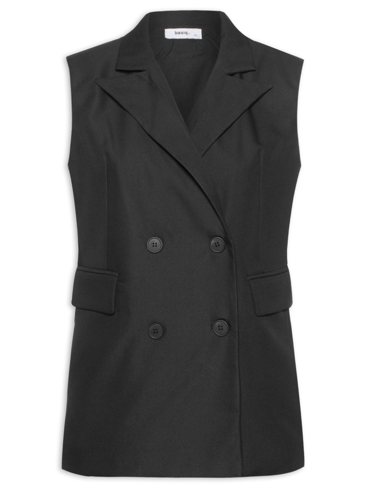 Colete Feminino Alongado - Preto