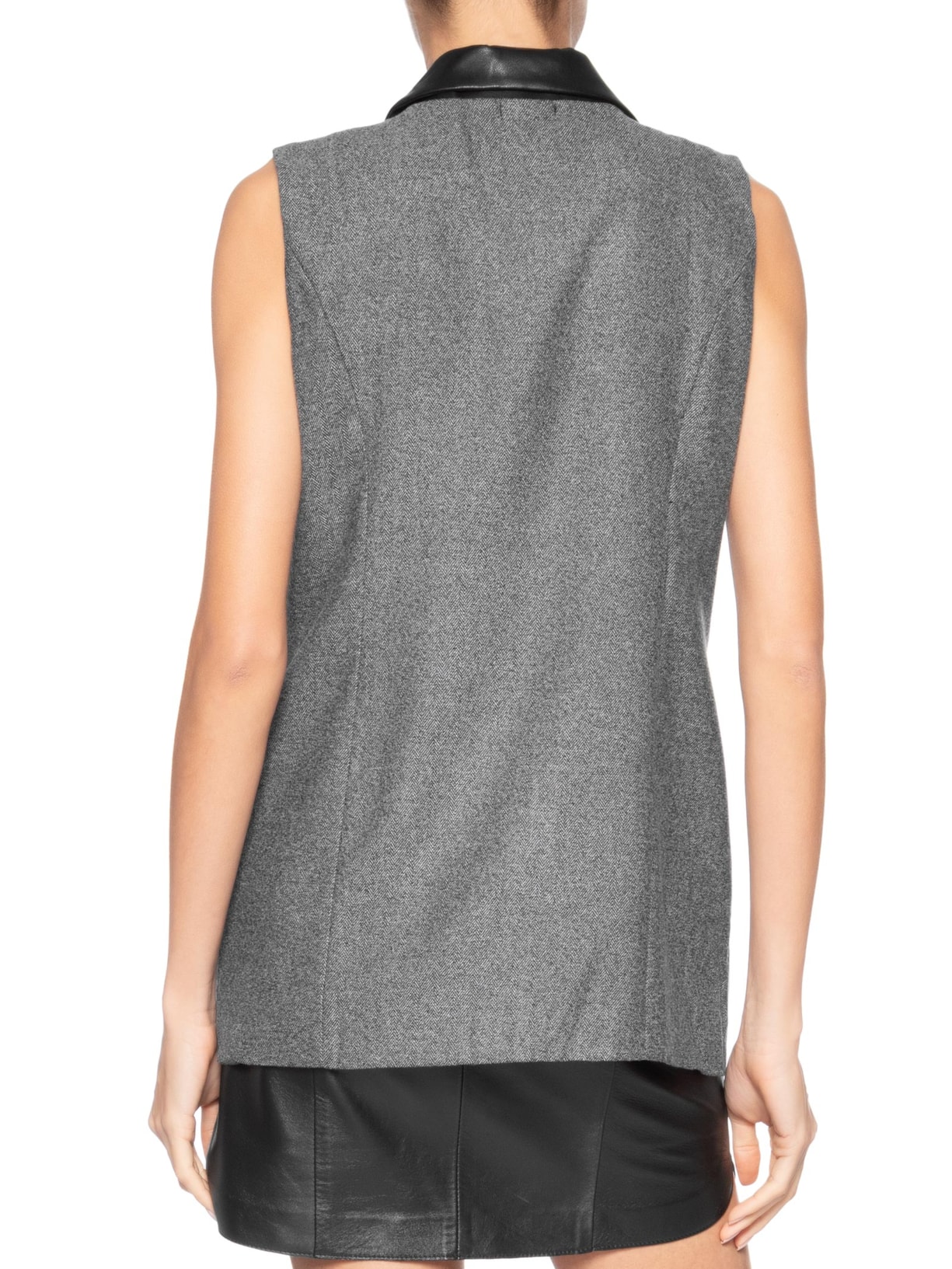 Colete Feminino  Alongado Preto Market 33