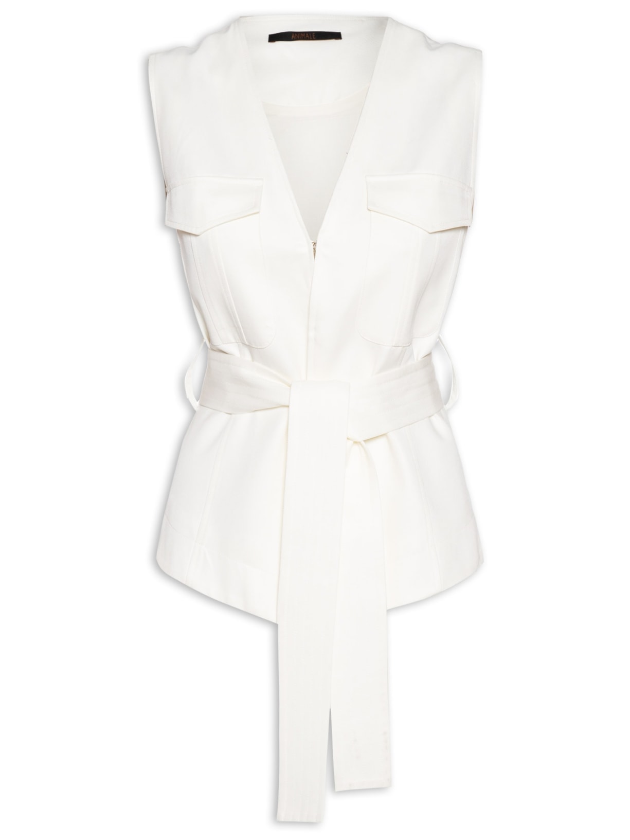 Colete Feminino Amarração Cintuta - Off White