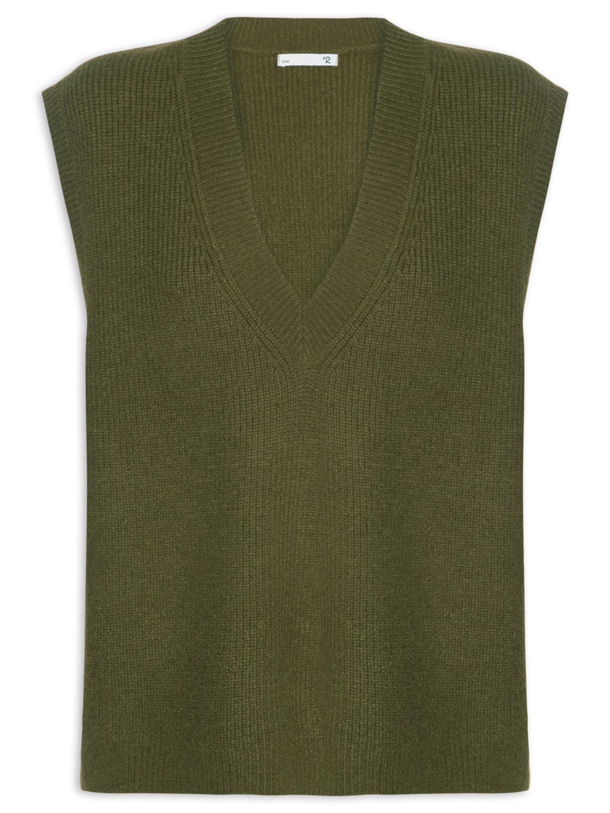 Colete Feminino Amplo em Tricot - Verde