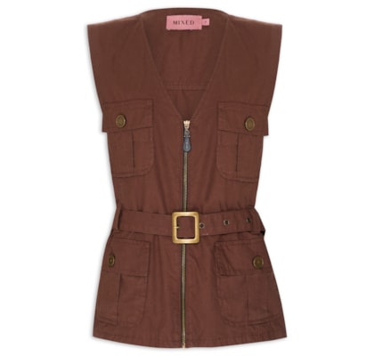 Colete Feminino Army Sarja I26 - Marrom