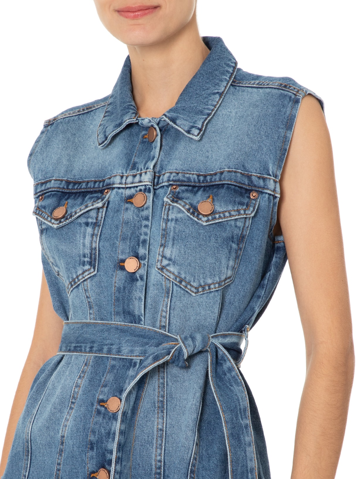 Colete Feminino Aurora Azul Twenty Four Seven