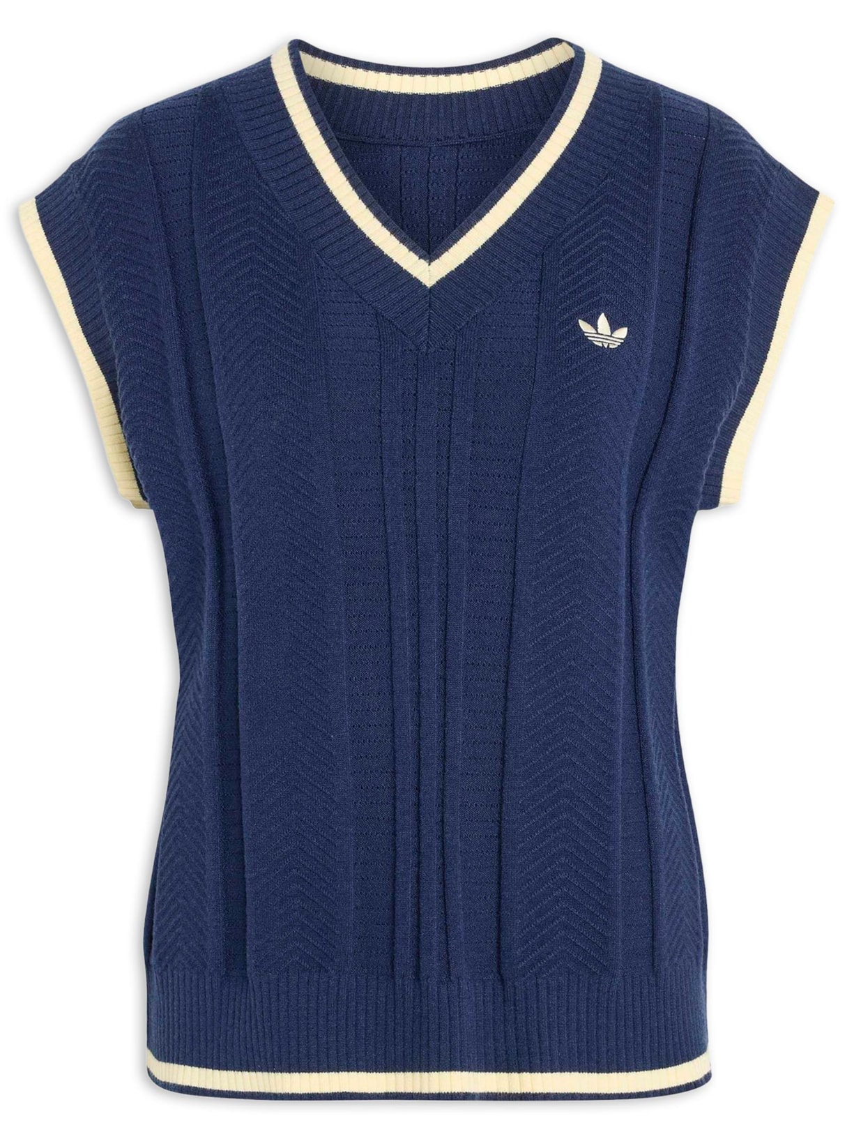 Colete Feminino Cable Knit Originals Azul Adidas Originals