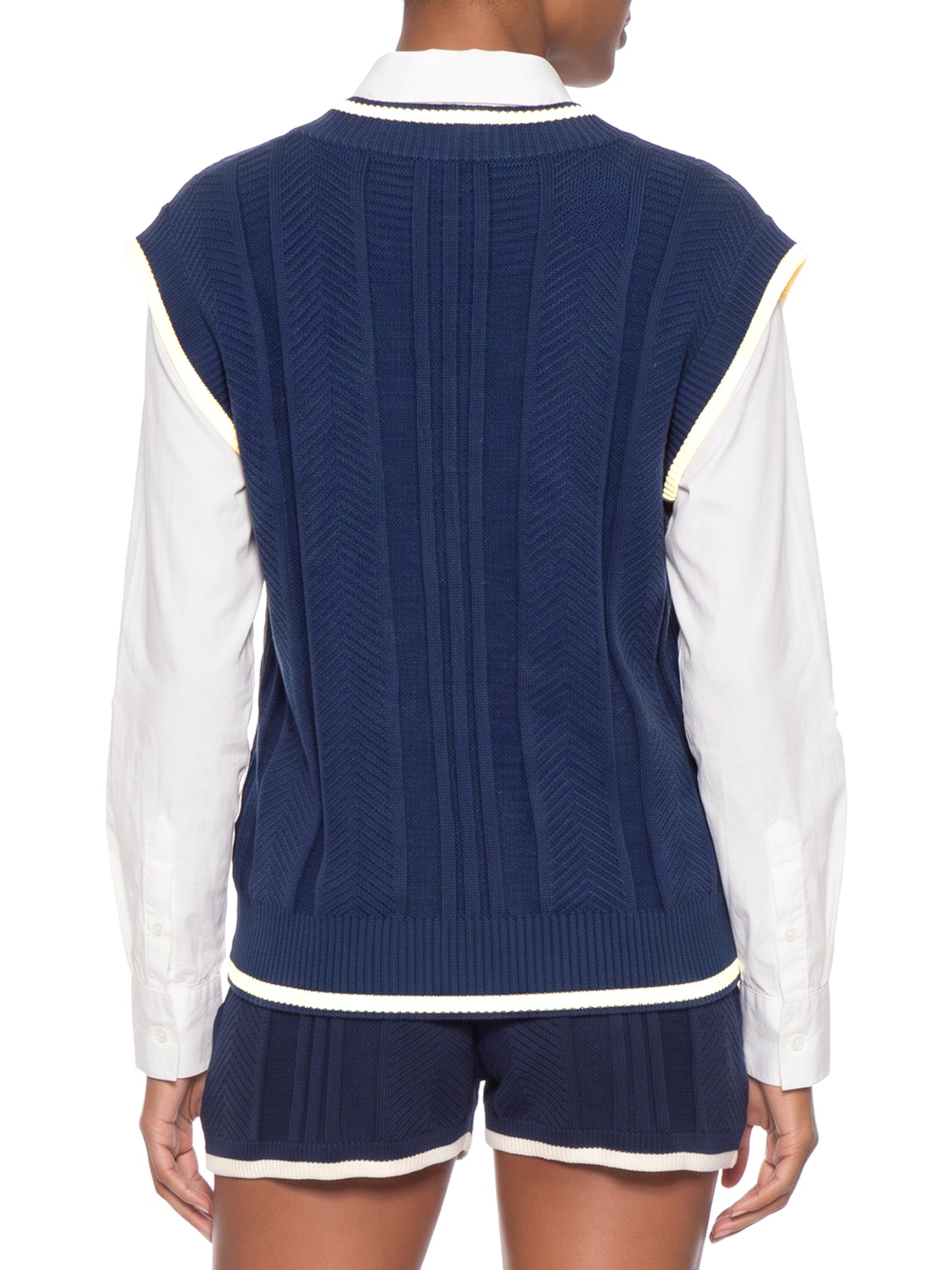 Colete Feminino Cable Knit Originals Azul Adidas Originals
