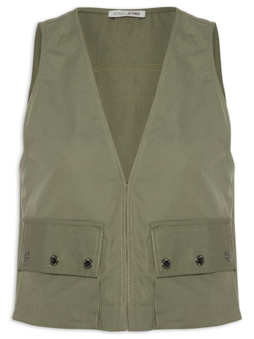 Colete Feminino Cargo – Verde