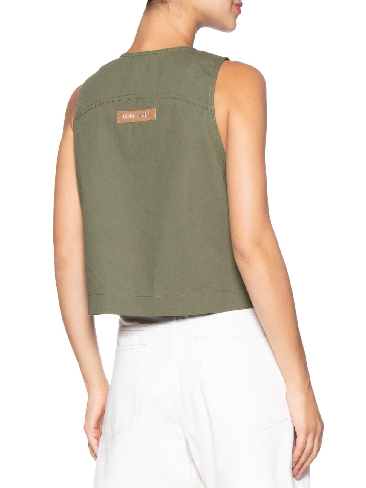 Colete Feminino Cargo – Verde Animale Jeans