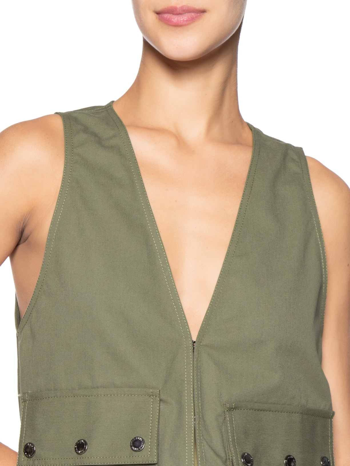 Colete Feminino Cargo – Verde Animale Jeans