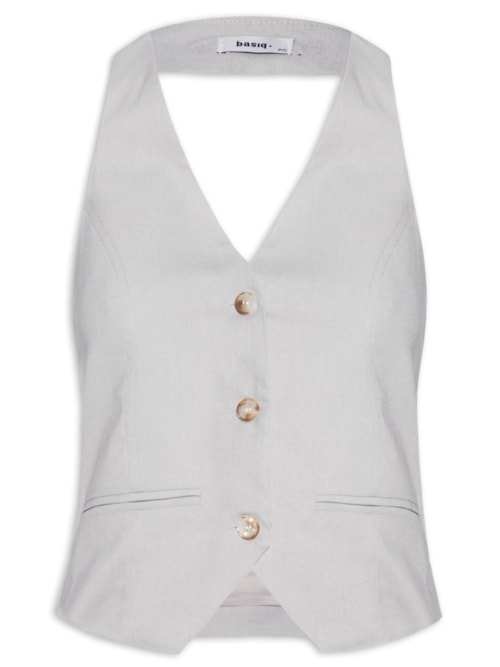 Colete Feminino Cava Americana - Cinza