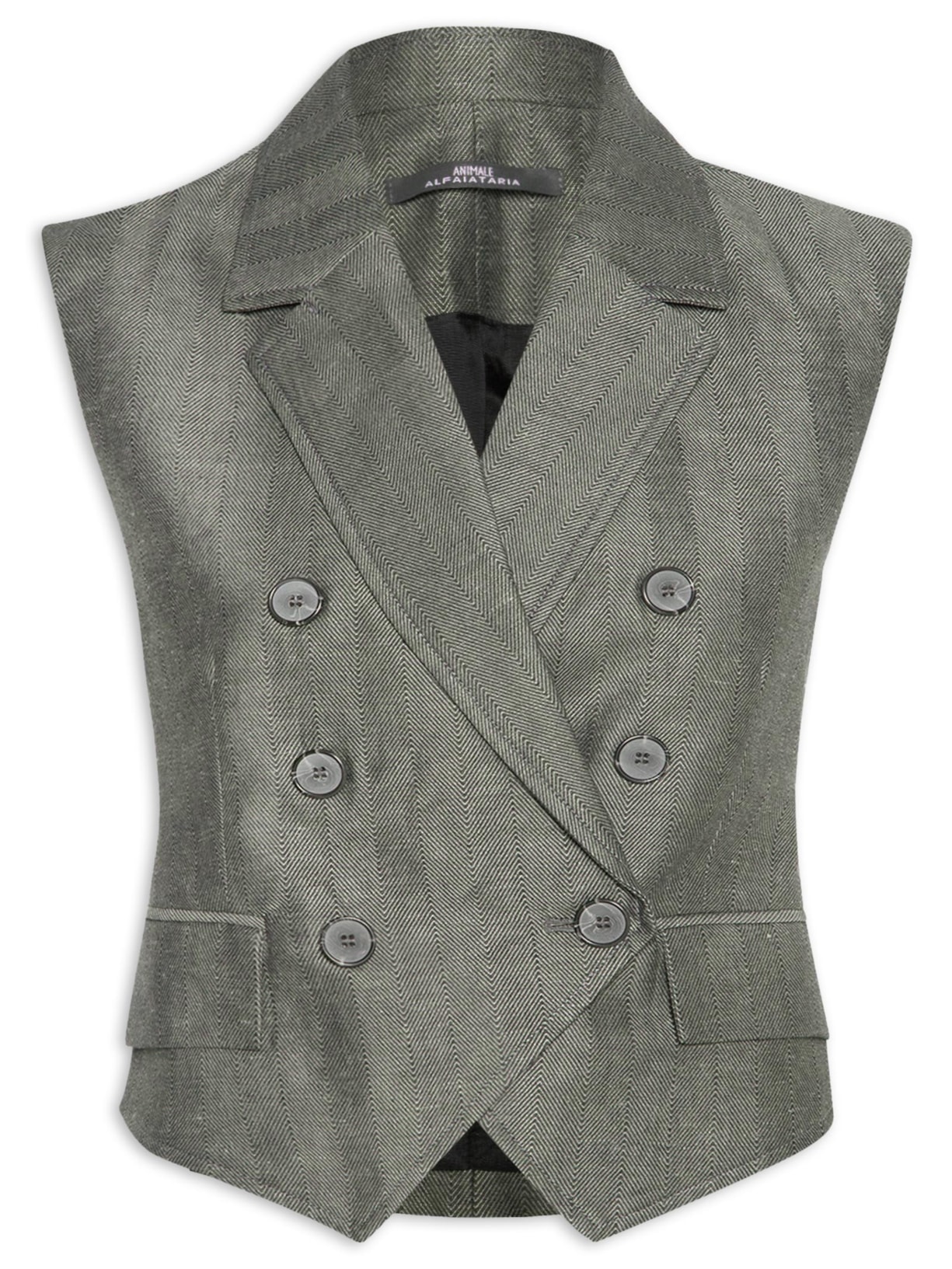 Colete Feminino Chevron Cinza Animale