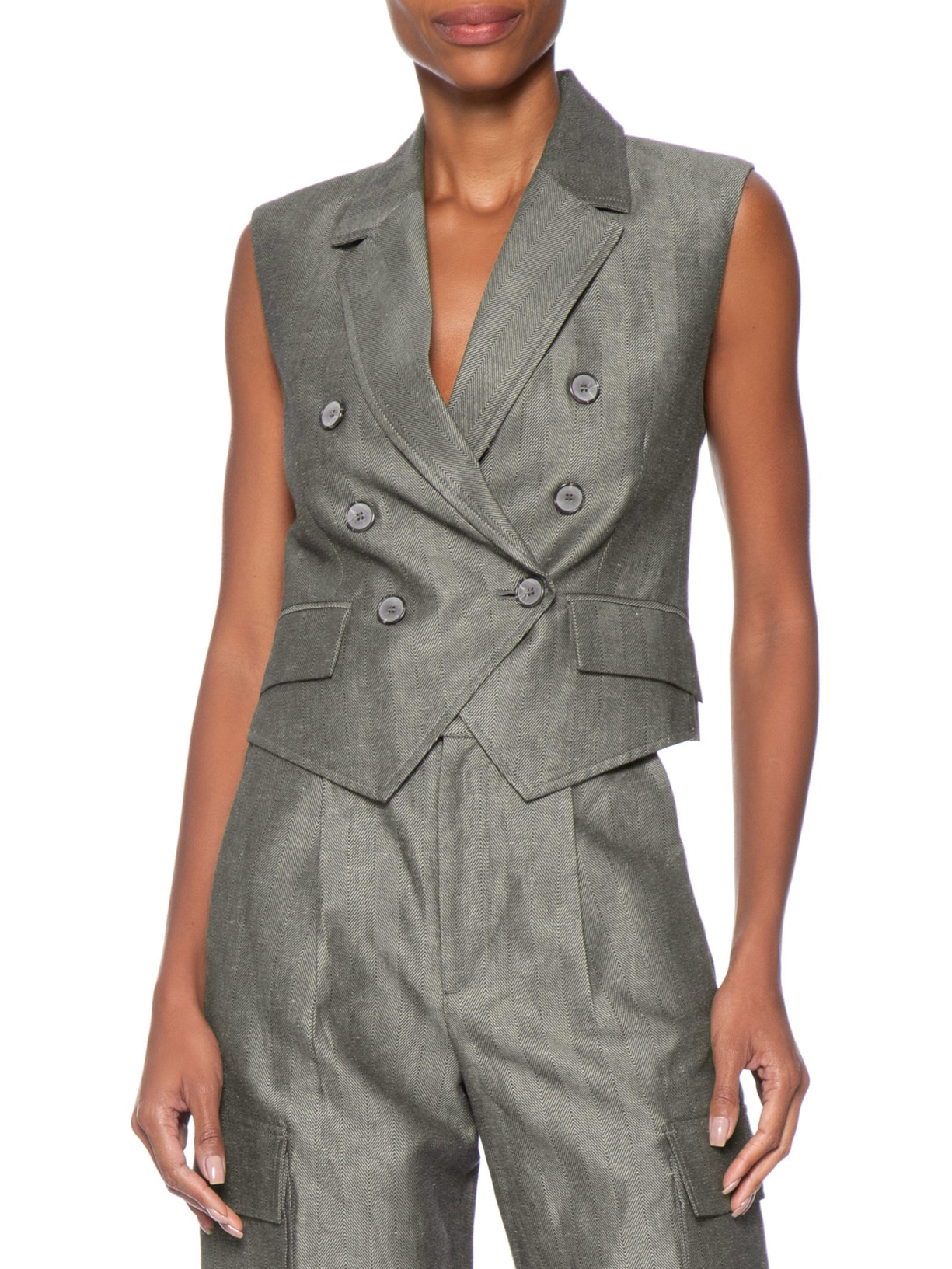 Colete Feminino Chevron Cinza Animale