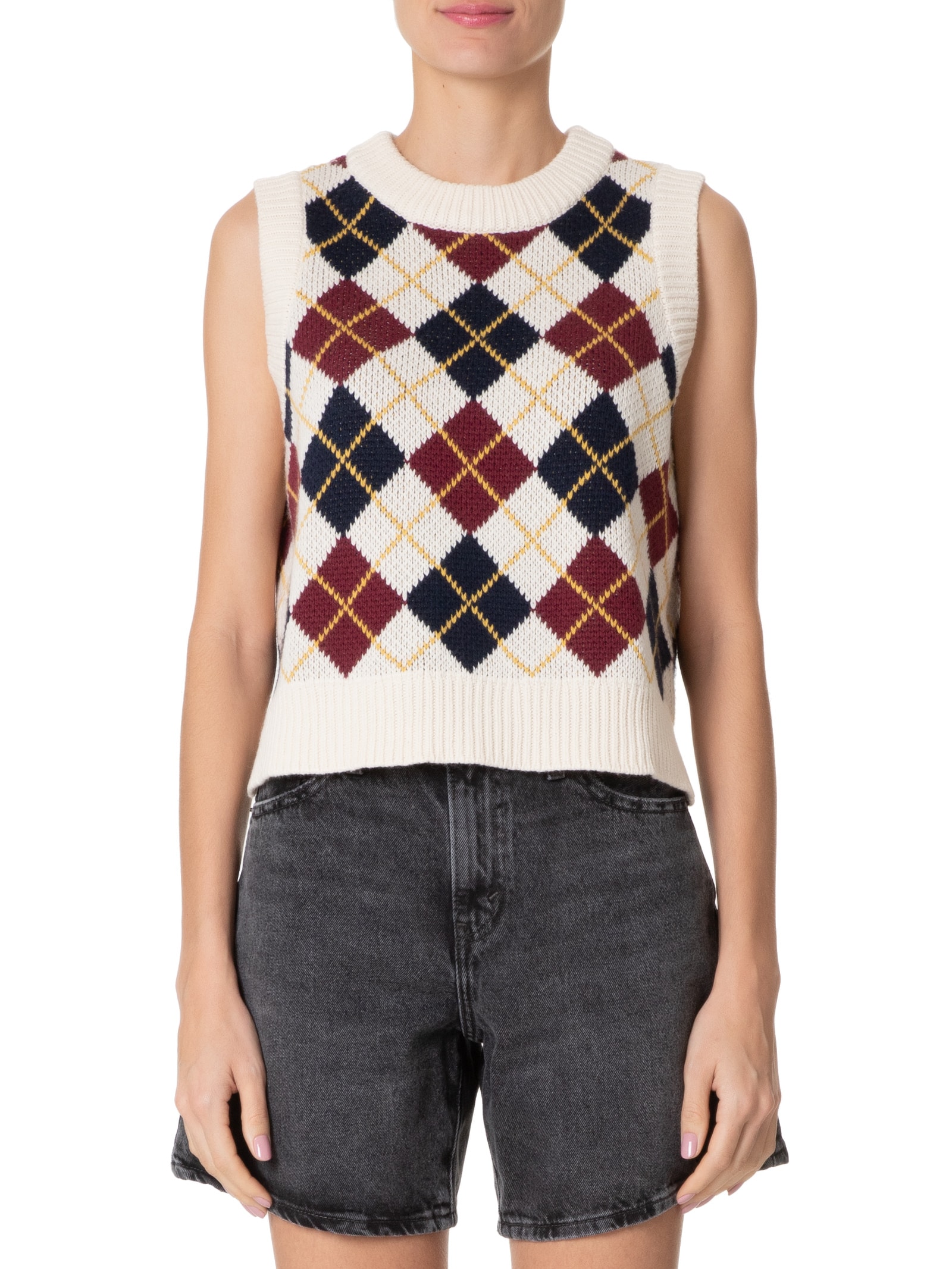 Colete Feminino Collegiate Argyle Vest - Levi's - Bege