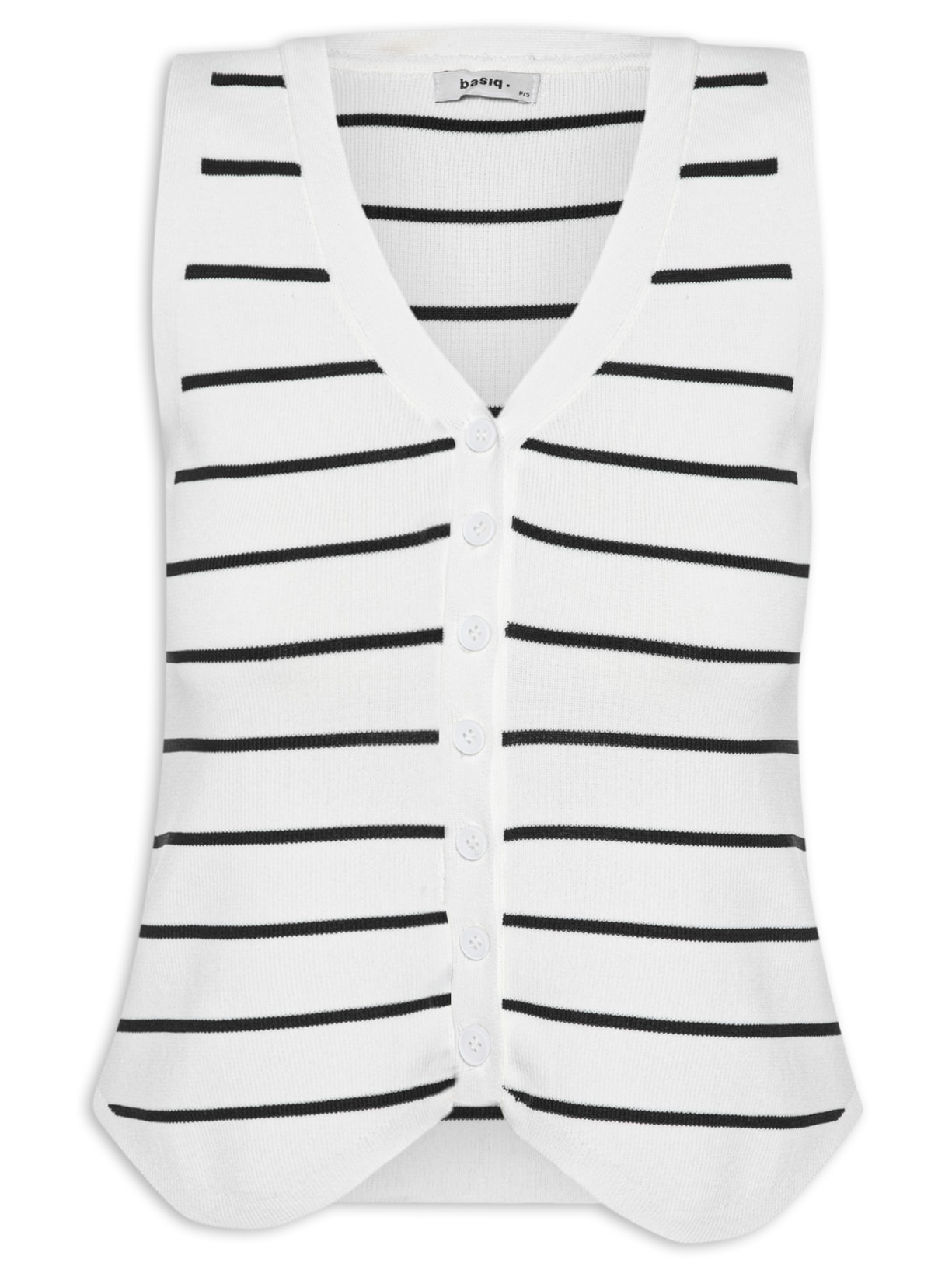 Colete Feminino Com Abotoamento - Branco