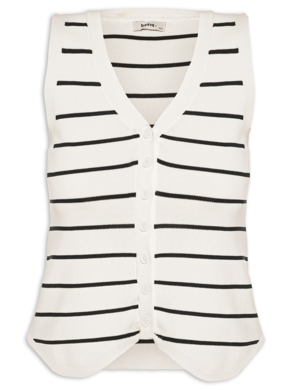 Colete Feminino Com Abotoamento - Off White