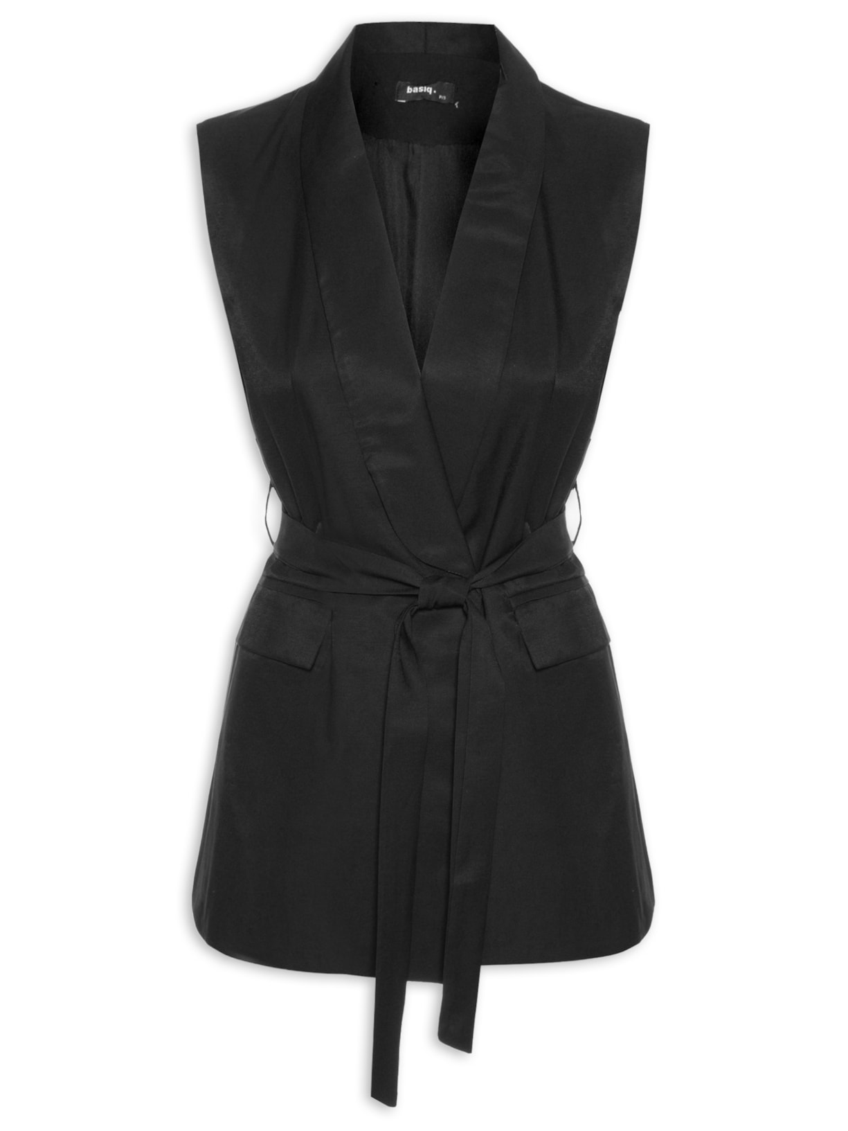 Colete Feminino Com Amarração - Preto