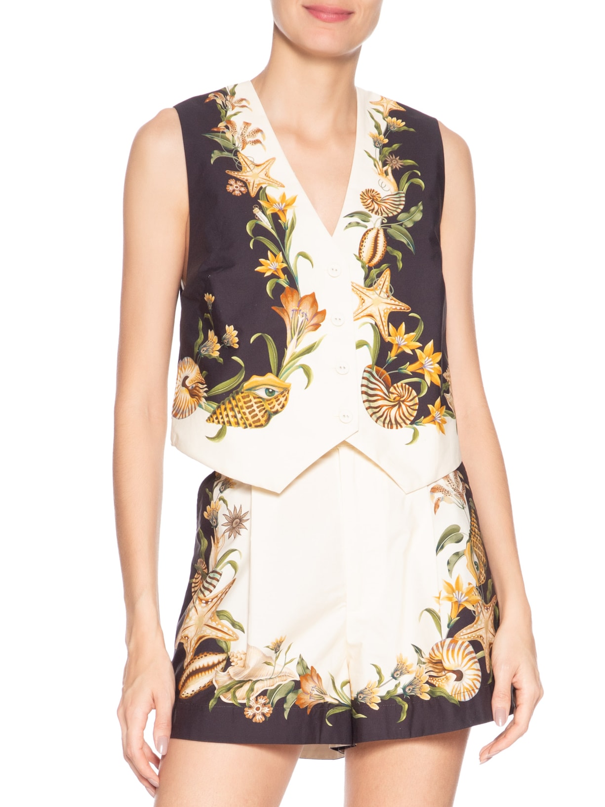 Colete Feminino Concha Surreal Branco Farm