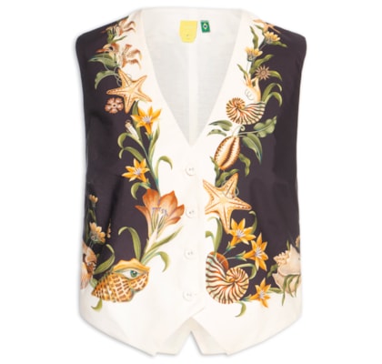 Colete Feminino Concha Surreal - Branco