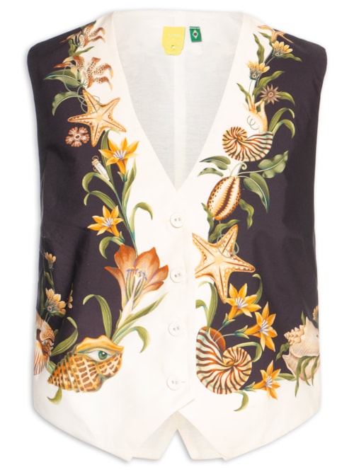 Colete Feminino Concha Surreal - Branco