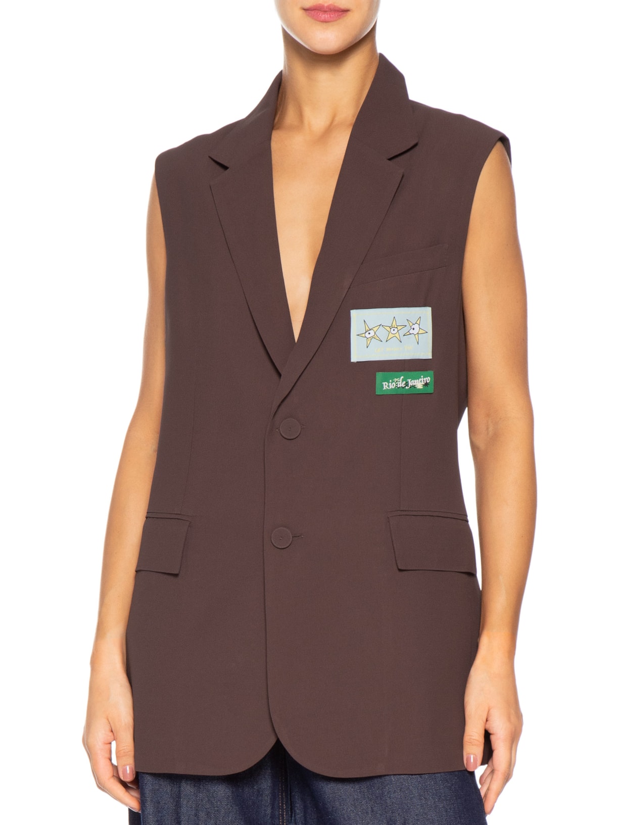 Colete Feminino Copacabana Marrom Misci