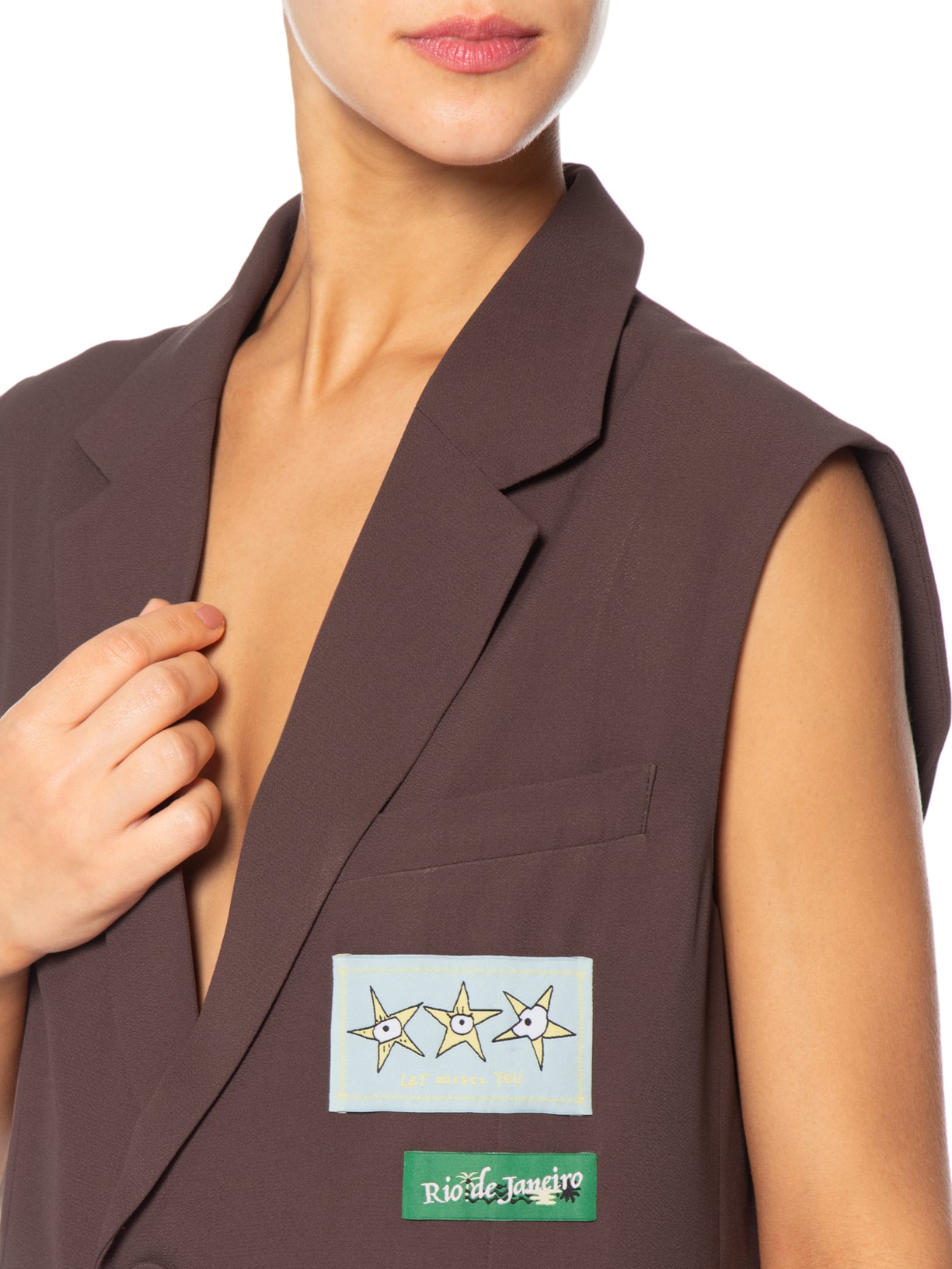 Colete Feminino Copacabana Marrom Misci