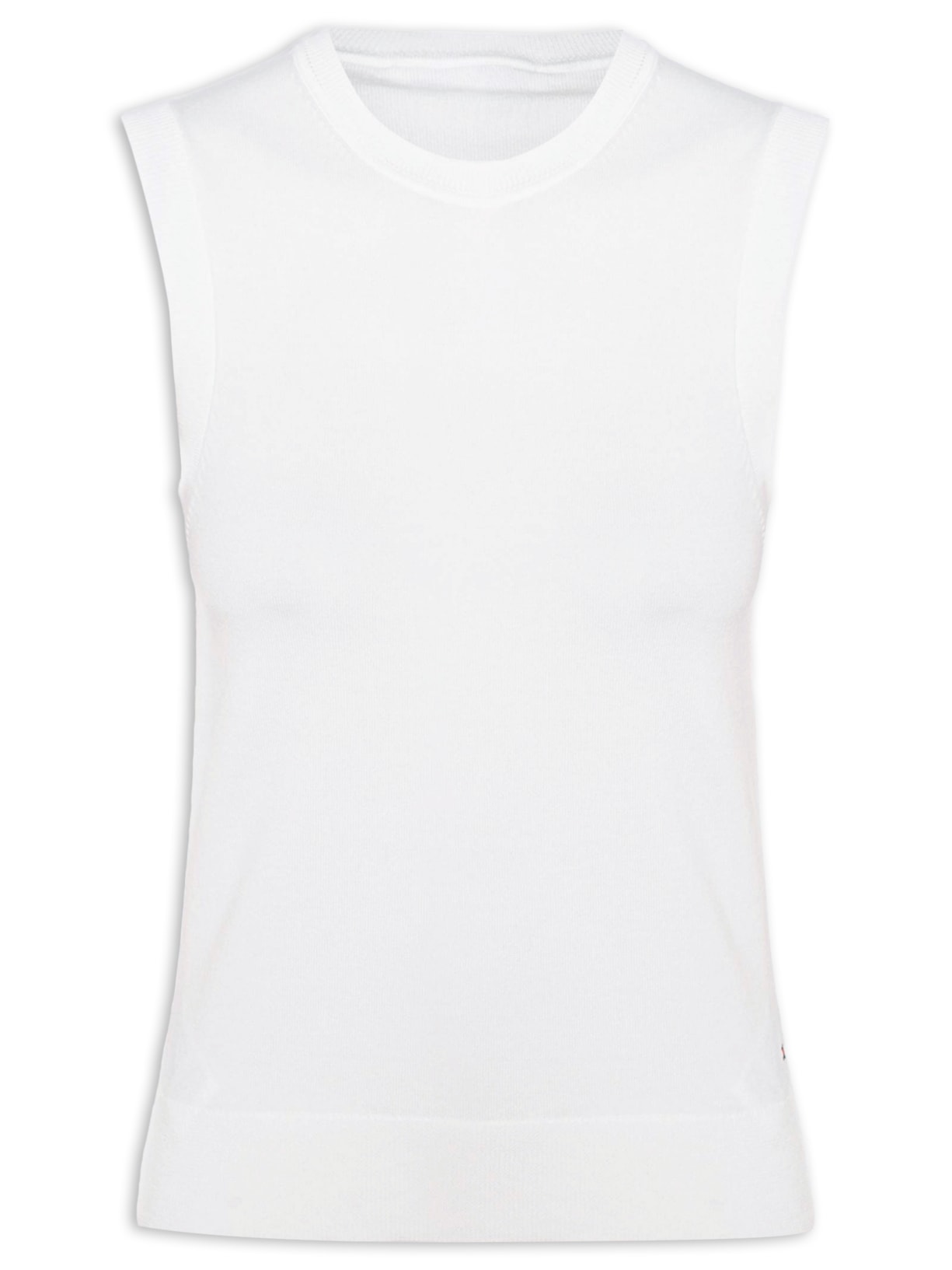 Colete Feminino Cotton Jersey Stitch Branco Tommy Hilfiger