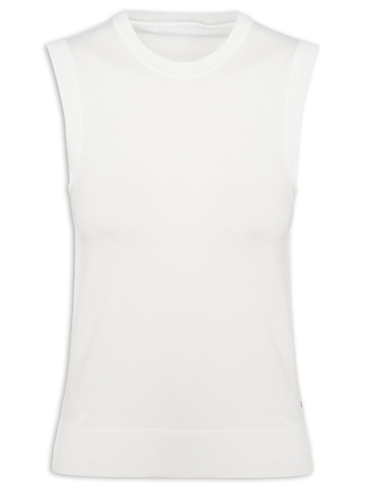Colete Feminino Cotton Jersey Stitch - Branco
