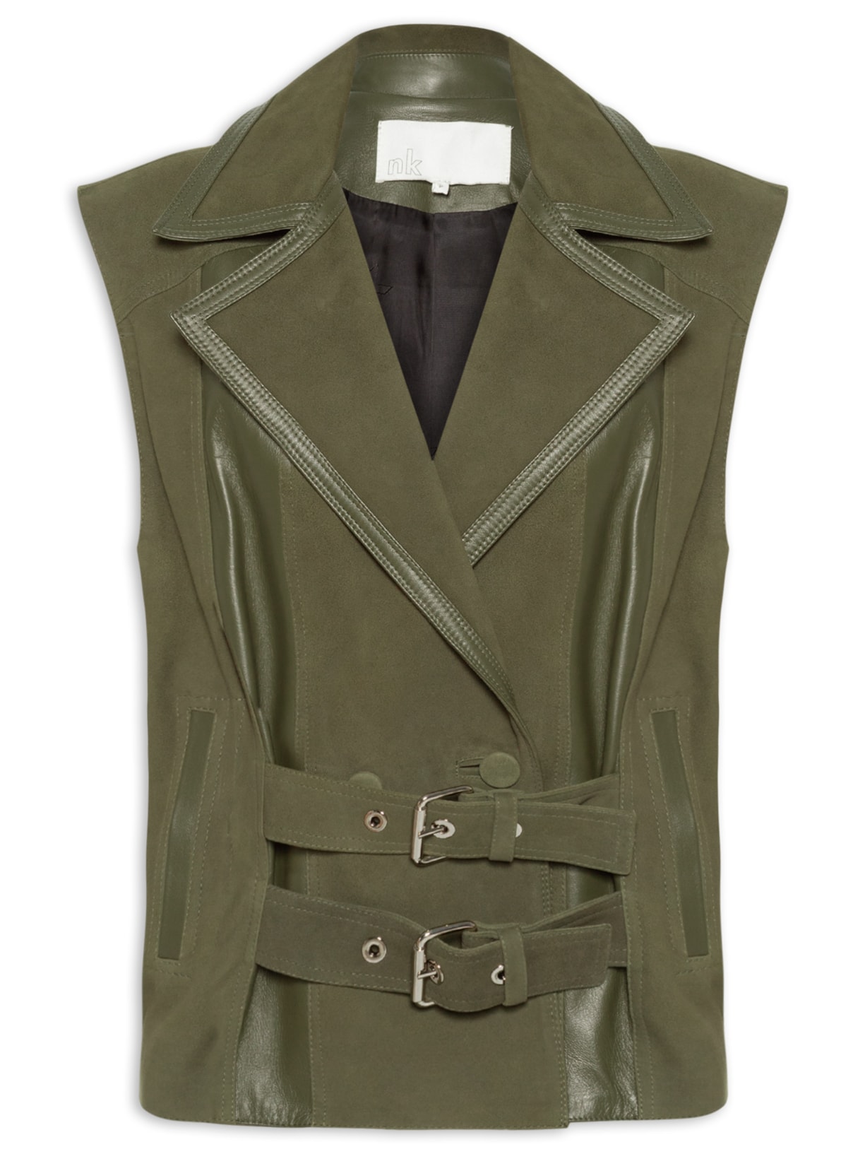 Colete Feminino Couro Sarah - Verde