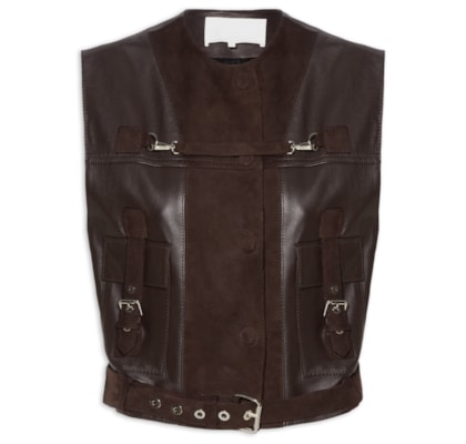 Colete Feminino Couro Venice - Marrom