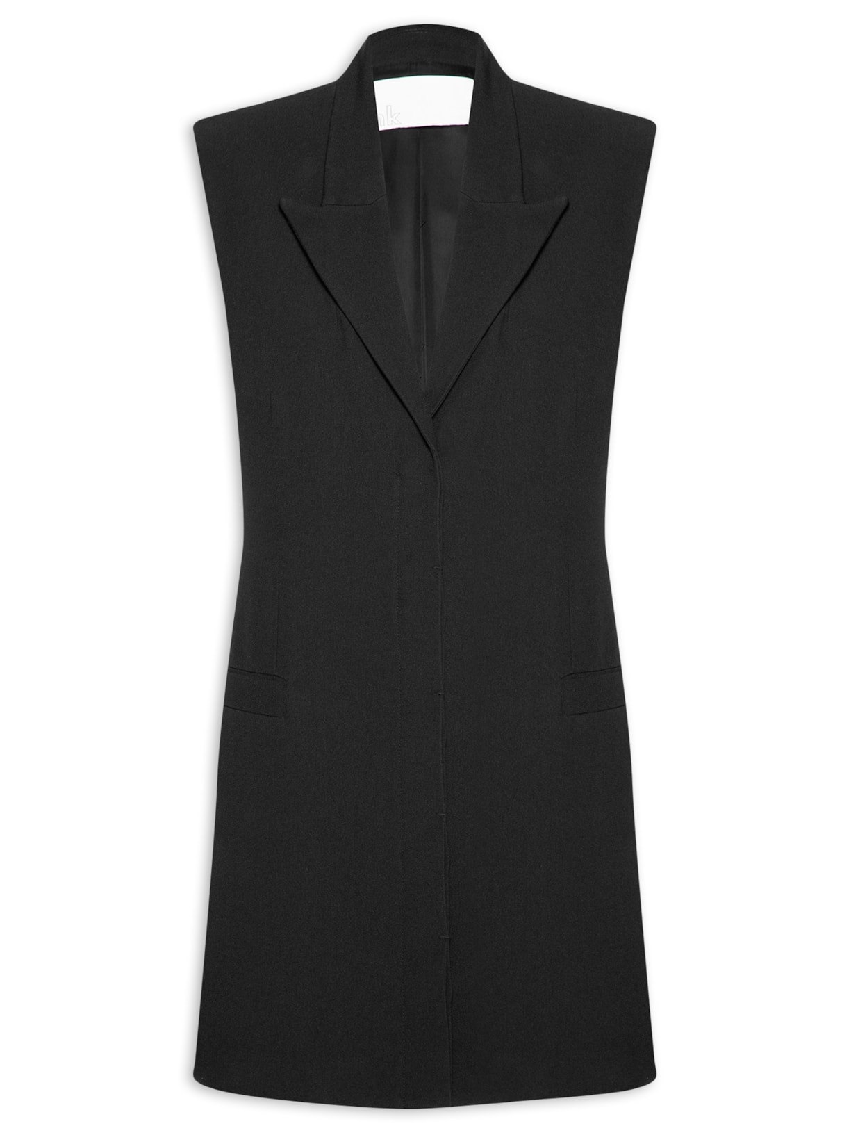 Colete Feminino Crepe Cometa Rafa - Preto