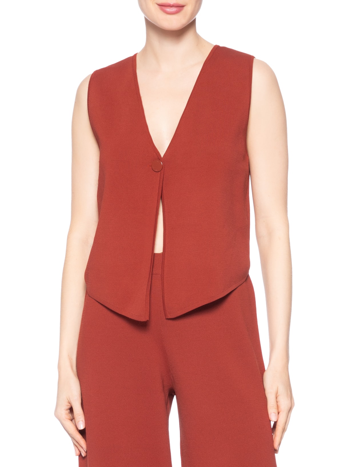 Colete Feminino De Tricot Vermelho Animale Jeans