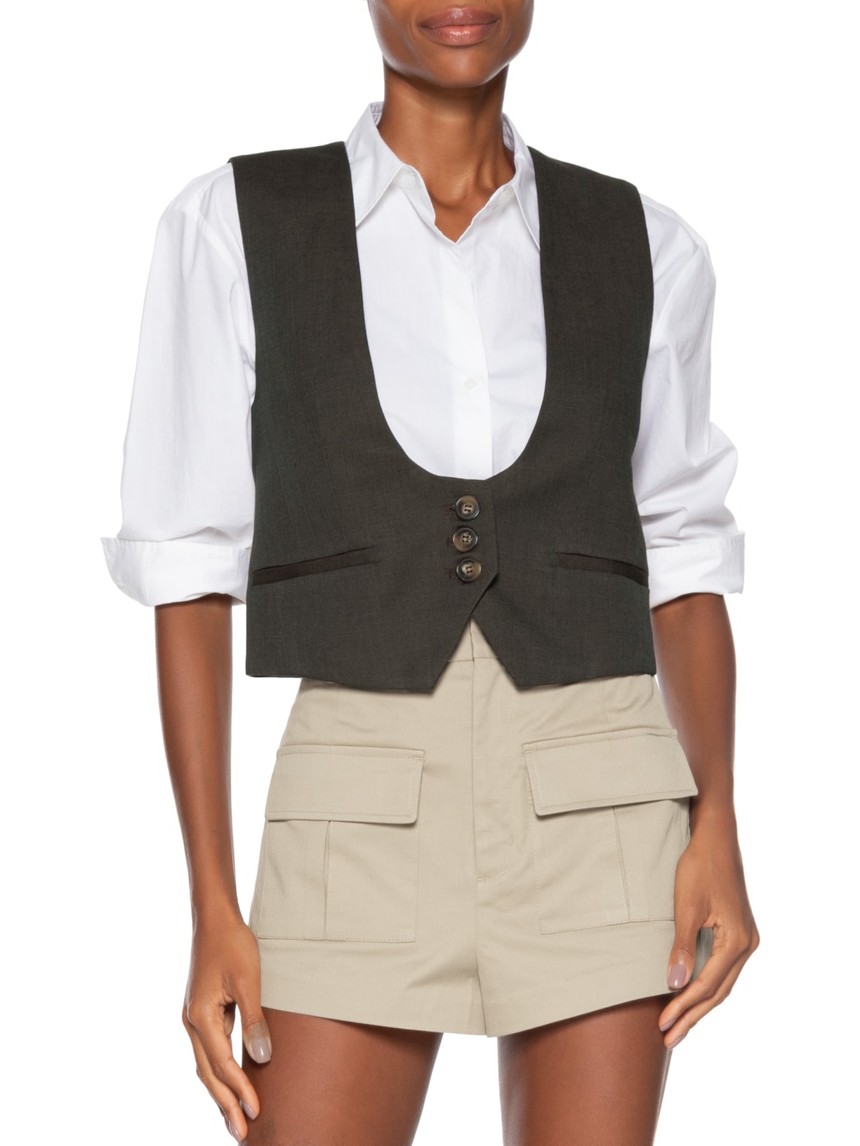 Colete Feminino Dries Marrom Animale