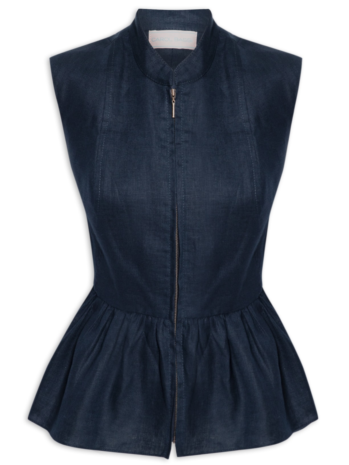 Colete Feminino Elise Azul Carol Bassi