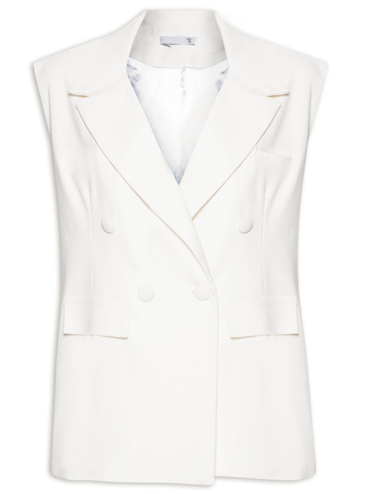 Colete Feminino Em Crepe Oversized - Off White