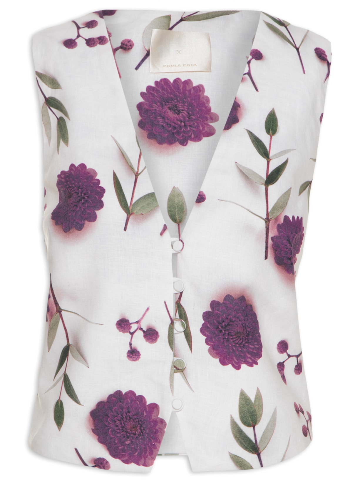 Colete Feminino Estampado - Roxo