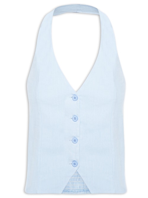 Colete Feminino Frente Única - Azul