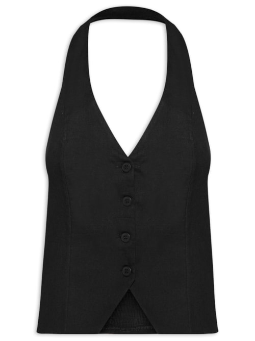 Colete Feminino Frente Única - Preto