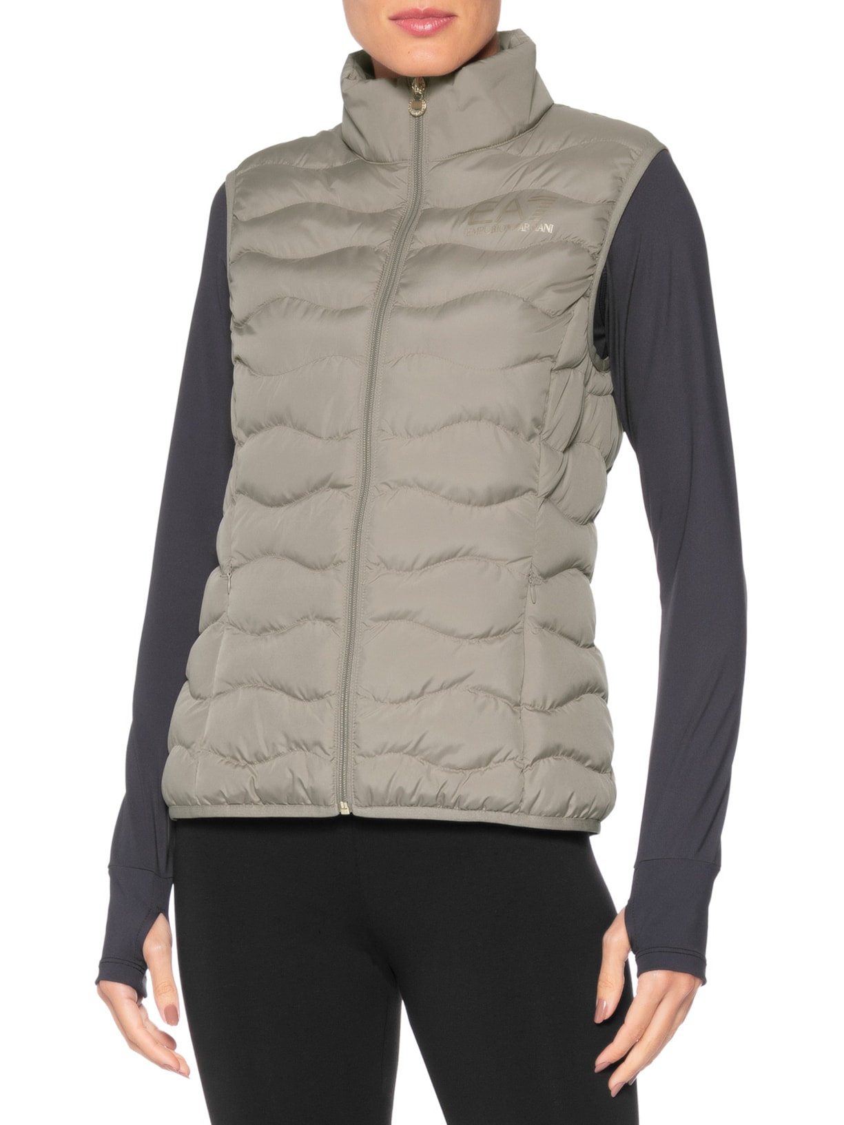 Colete Feminino Giubbotto Bege Ea7 Emporio Armani