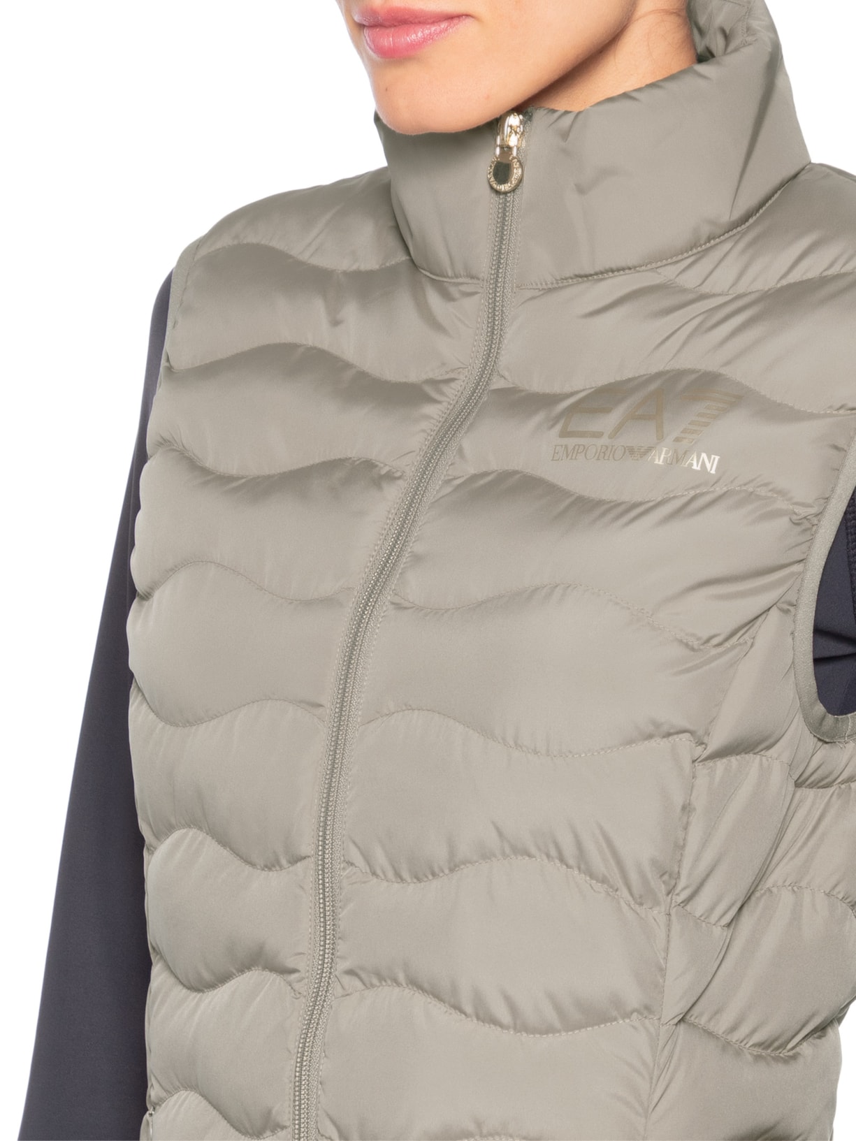 Colete Feminino Giubbotto Bege Ea7 Emporio Armani