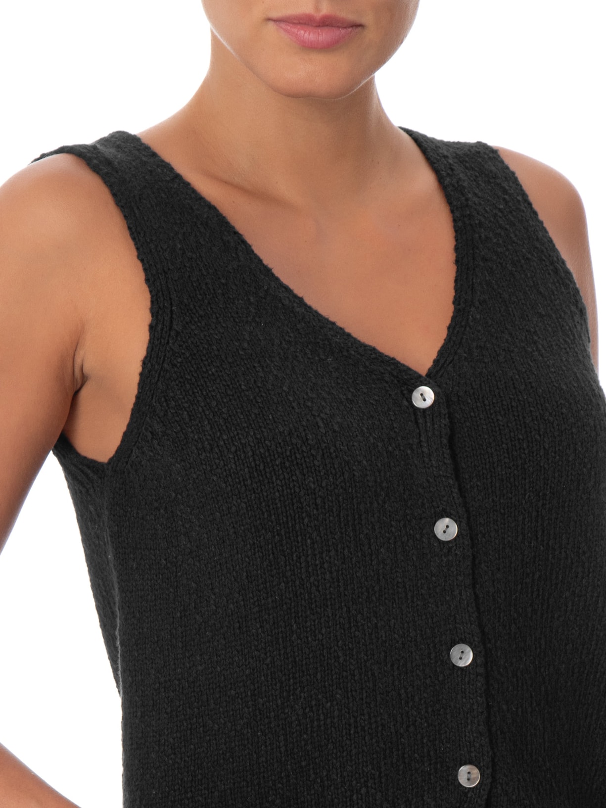 Colete Feminino Helen Mini Boucle Vest Preto Levi's