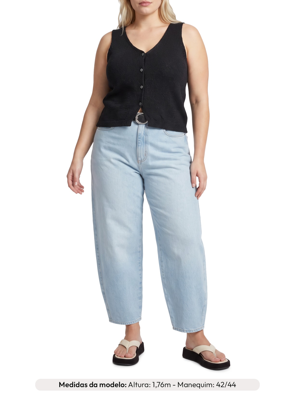 Colete Feminino Helen Mini Boucle Vest Preto Levi's