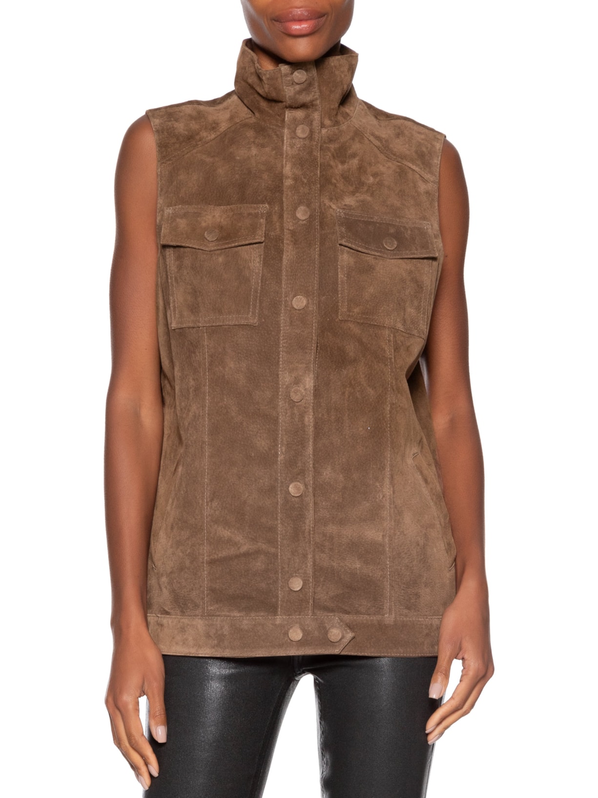 Colete Feminino Infinity Oversized Marrom Studio Kalline