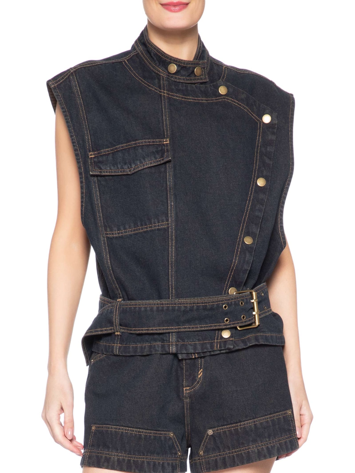 Colete Feminino Jeans Avery – Azul Nk