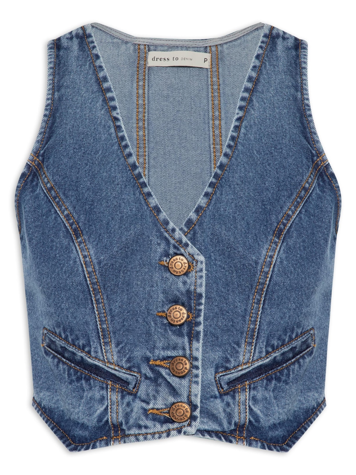 Colete Feminino Jeans - Azul