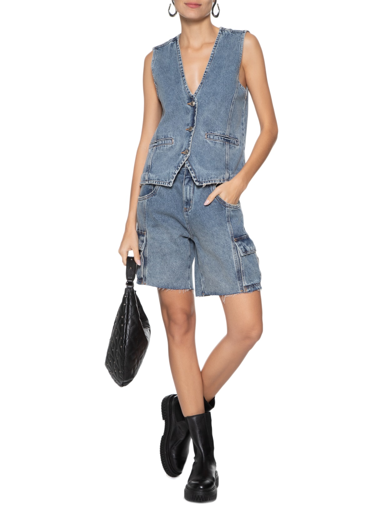 Colete Feminino Jeans Azul Hering + Nv