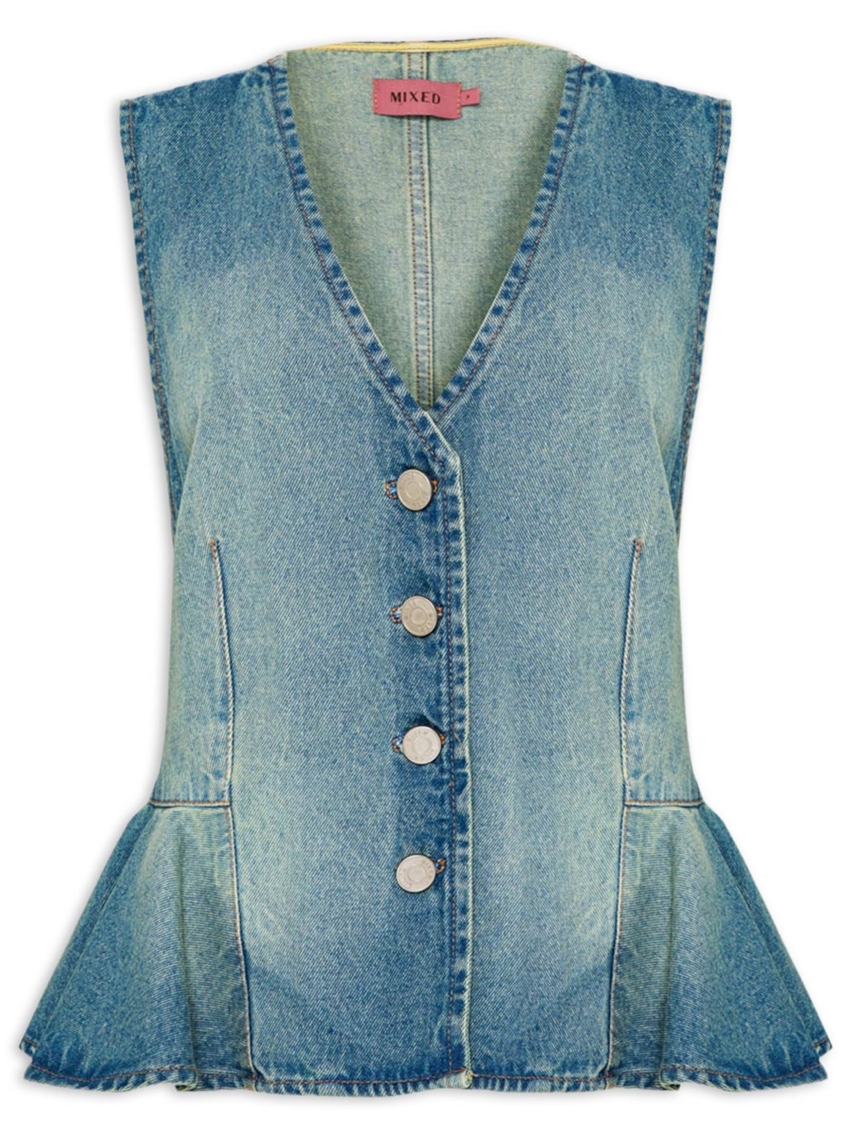 Colete Feminino Jeans Baggy V27 – Azul Mixed