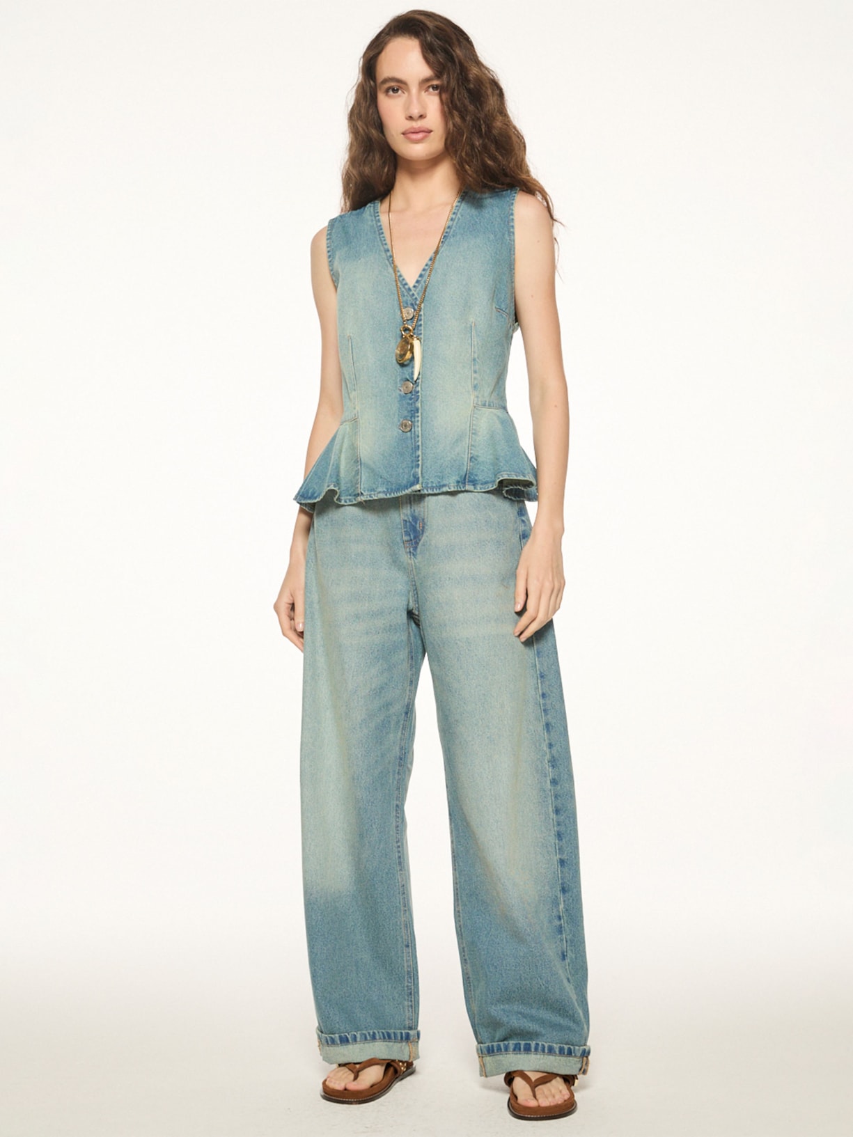 Colete Feminino Jeans Baggy V27 – Azul Mixed