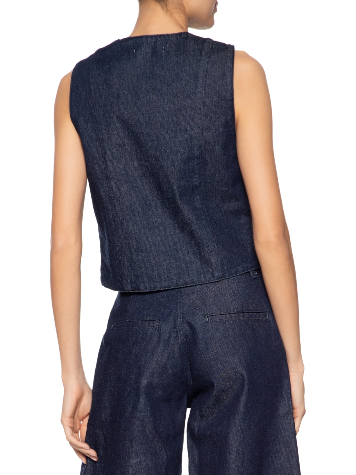 Colete Feminino Jeans Bianca Azul Carol Bassi