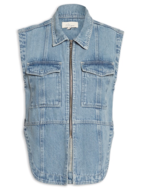 Colete Feminino Jeans Lana - Azul