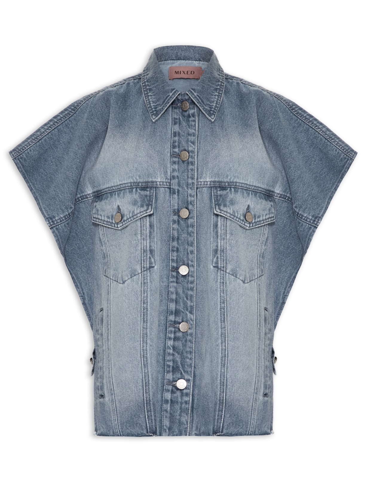 Colete Feminino Jeans Lua - Azul