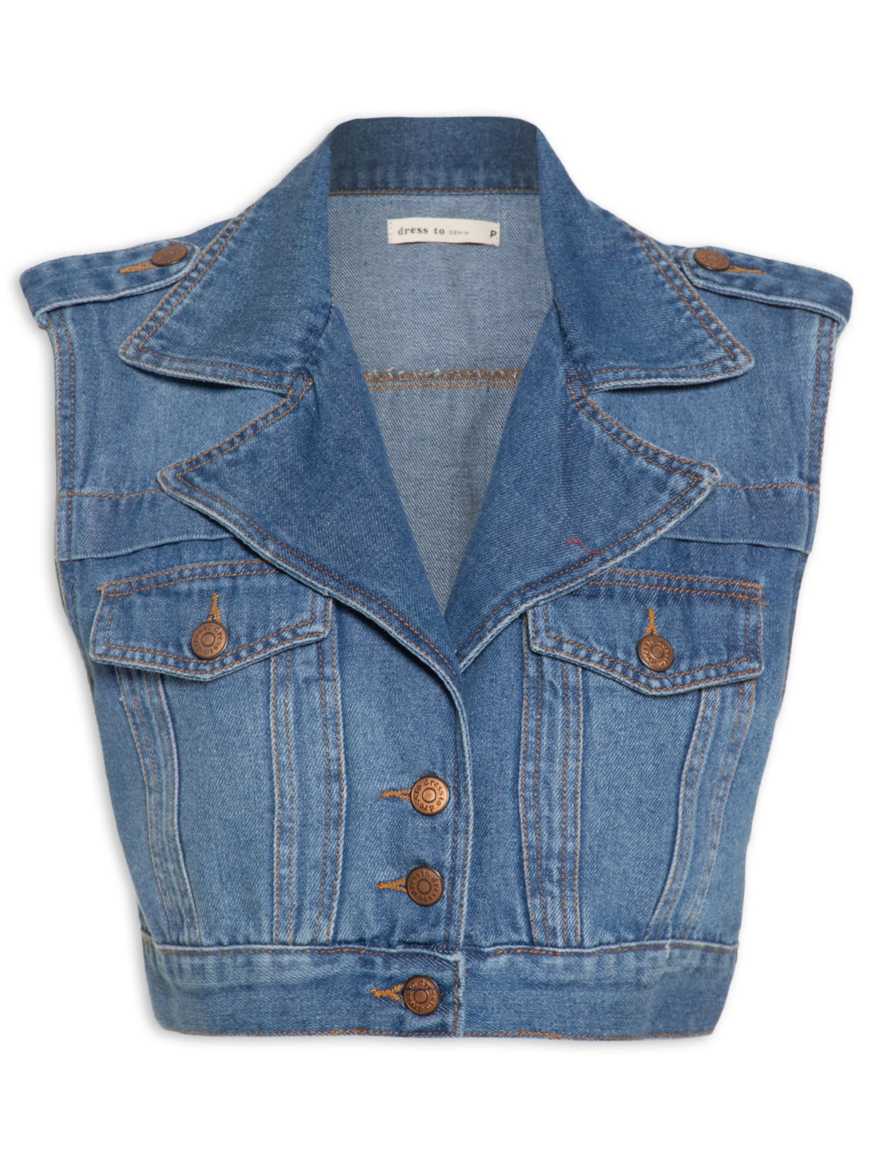 Colete Feminino Jeans Perfecto - Azul